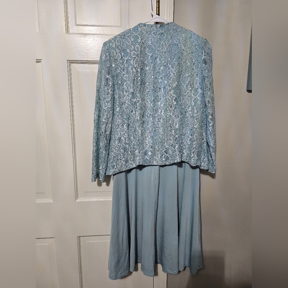 Jessica Howard Blue Lace Maxi Dress - Picture 5 of 7